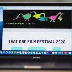 A laptop is showing a homescreen for "That One Film Festival 2020"