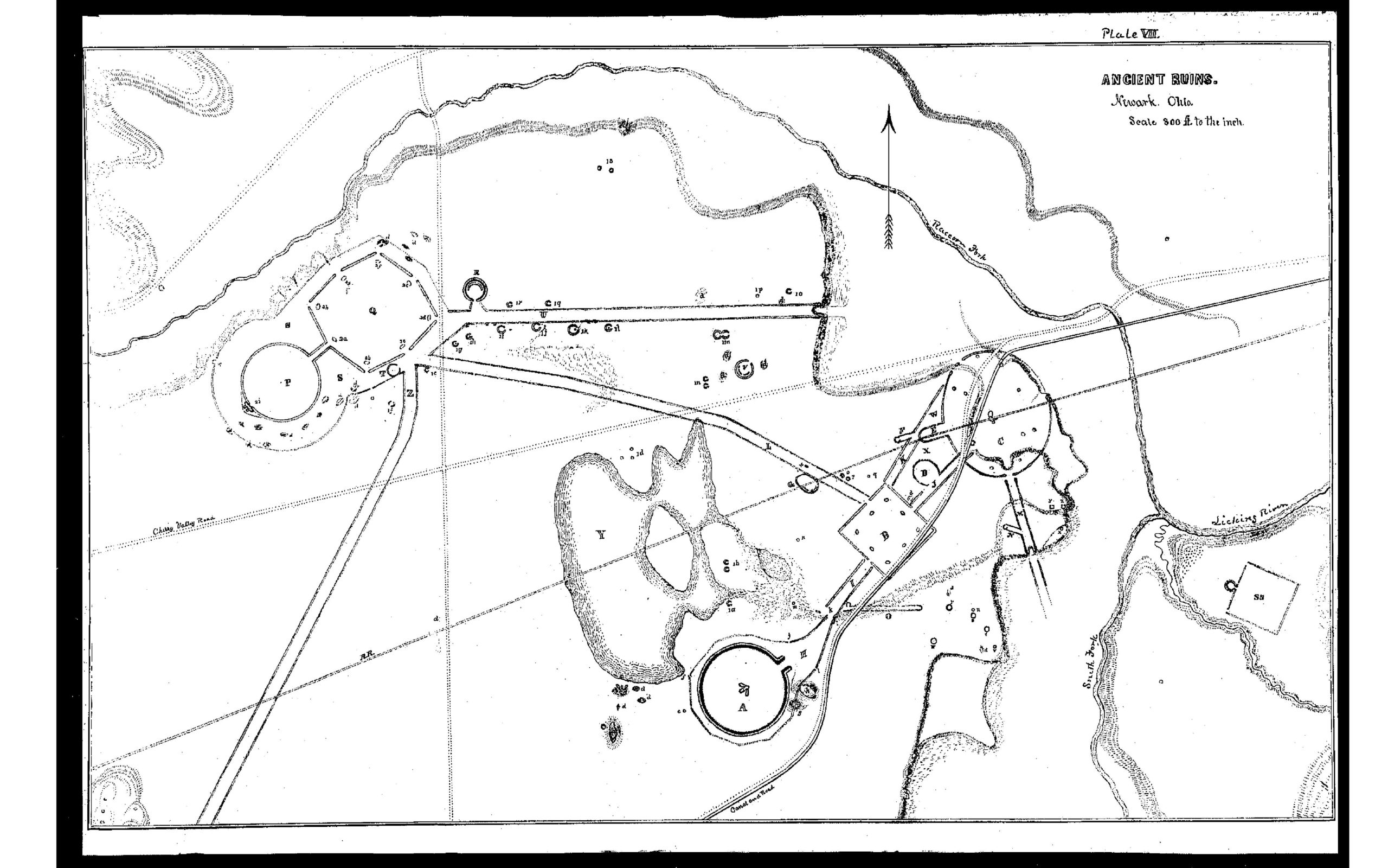 Map of Newark Earthworks