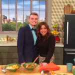 Nick Zimmerman on set with Rachael Ray