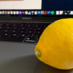 Lemon on laptop