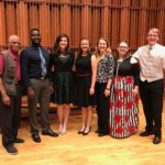George Shirley and Rory Wallace pose with other members of the BSU Opera Theatre.