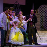 Zerlina and Don Giovanni with men's chorus